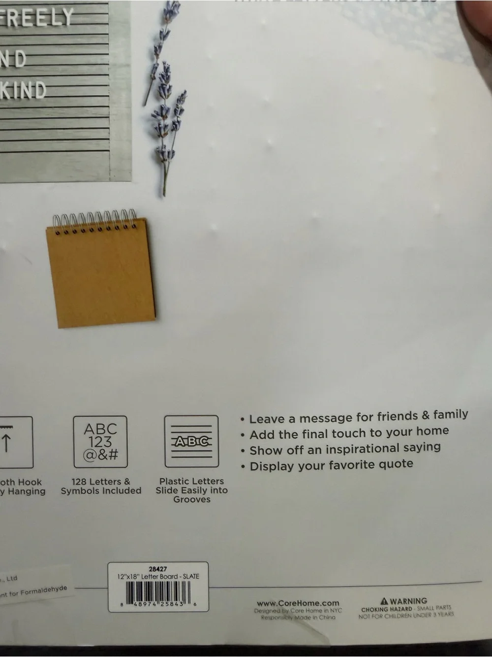 Gray Letter Board - Modern Wall Display